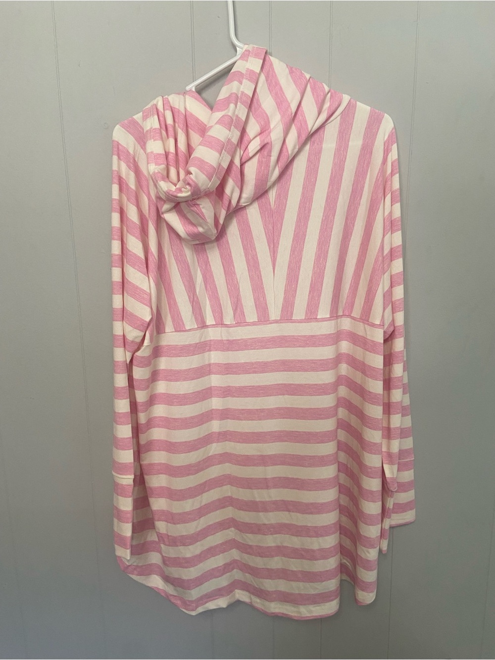 NWT LuLaRoe Pink & White Striped Hoodie Lightweight ‘Amber’ Size 3XL. - Picture 5 of 5